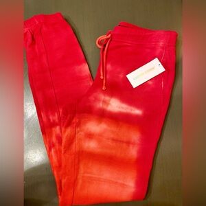 NWT Cotton Citizen Red and Orange Ombre Joggers